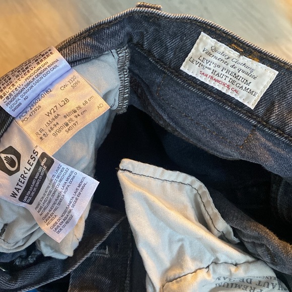 Levi’s 501s skinny dark greyish wash BNWOT sz 27 - Picture 3 of 4